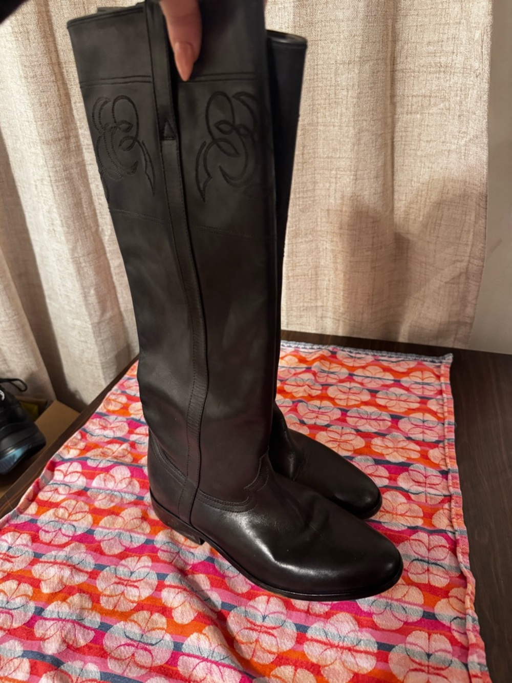 Golden goose black leather tall riding boots 36 / 6 - Picture 5 of 12